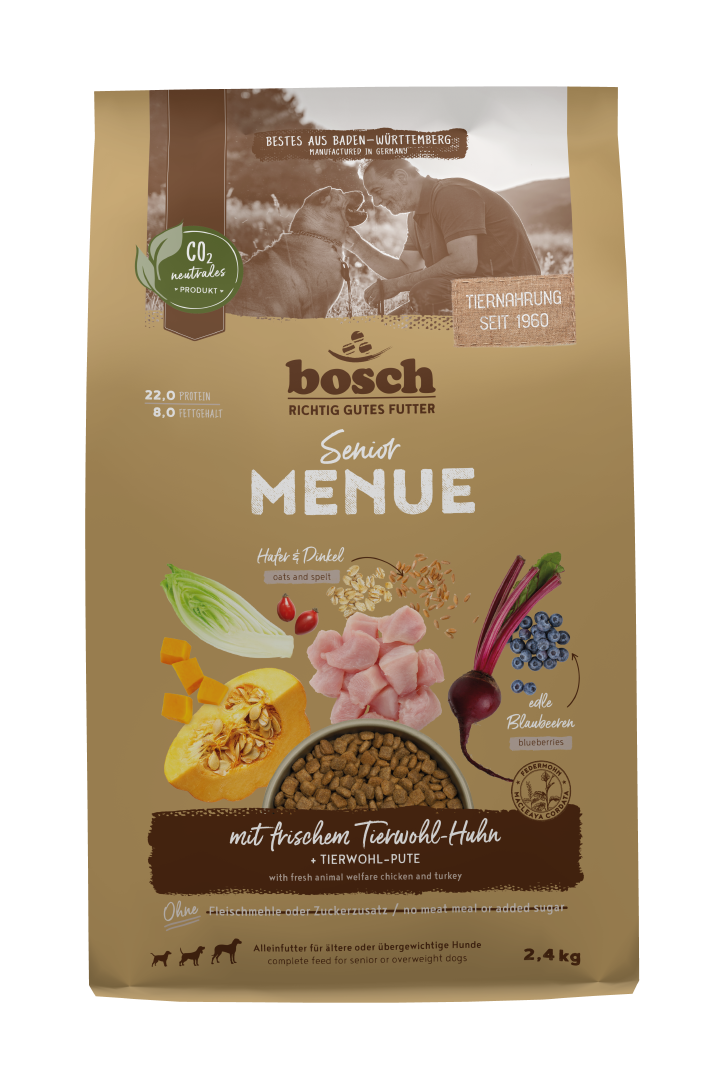 bosch Hunde-Trockenfutter HPC Menue Senior mit Tierwohl-Huhn